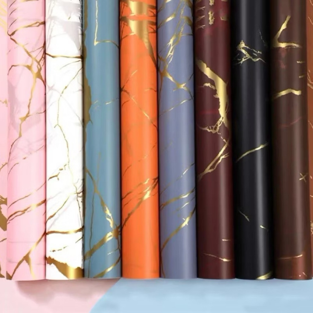 

FLOWER WRAPPING CELLOPHANE MARBLE / Kertas buket motif marble cellophone