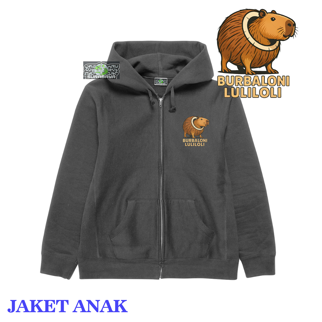 COD Jaket Anak Cowok Cewek ANOMALI BURBALONI LULILOLI Usia 3 Sampai 12 Tahun Premium Quality