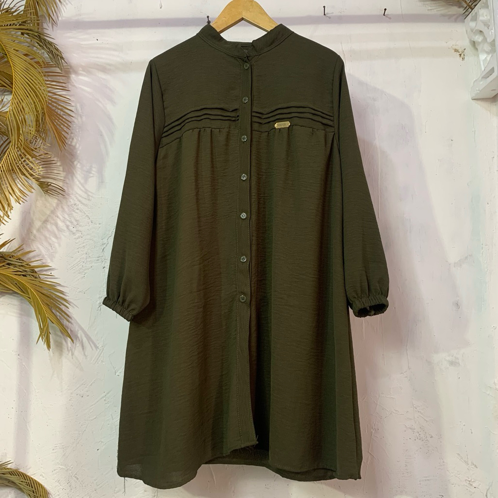 Adira Tunik Kemeja Tunik Atasan Wanita Baju Murah Warna Army