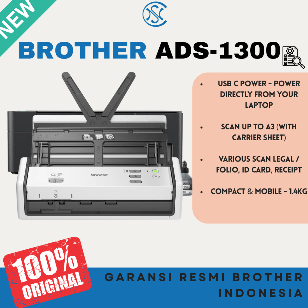 BROTHER SCANNER DOKUMEN ADS-1300 ADF