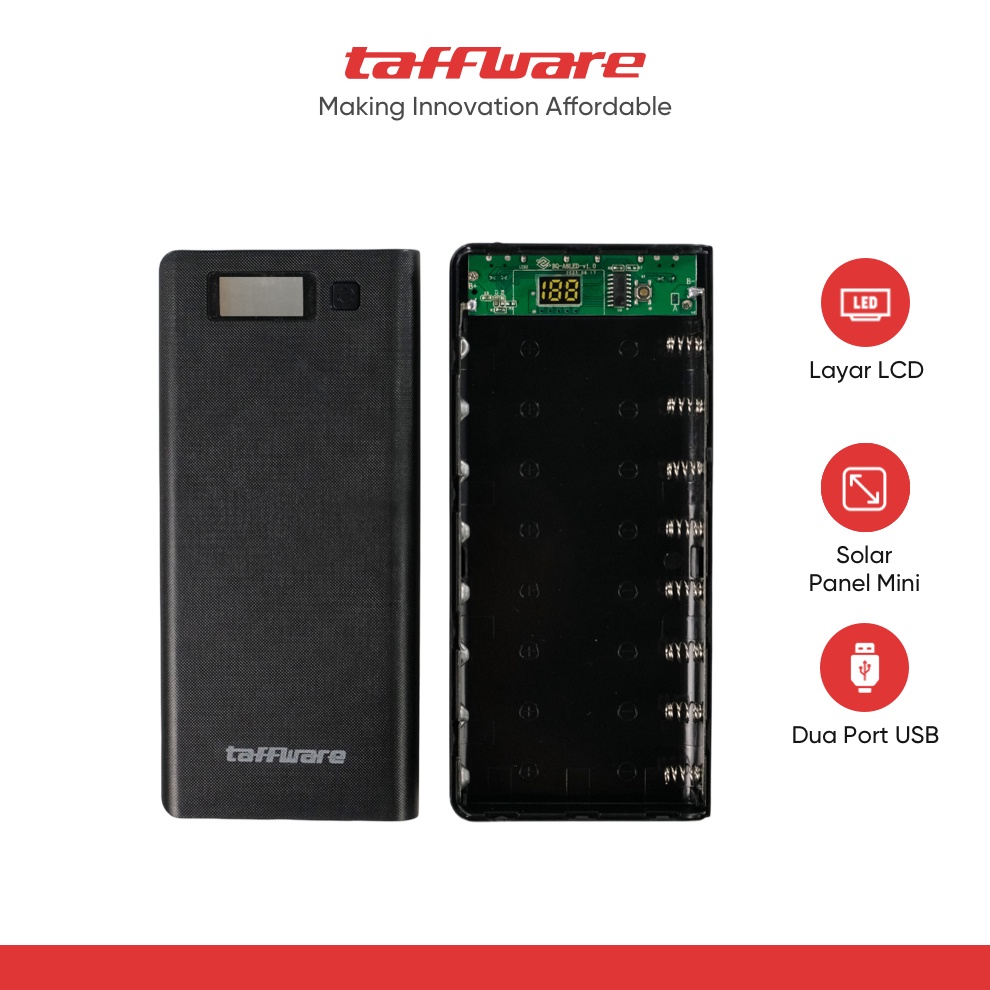 KODE R86E Taffware DIY Power Bank Case 8x1865 2 Port Display  A8