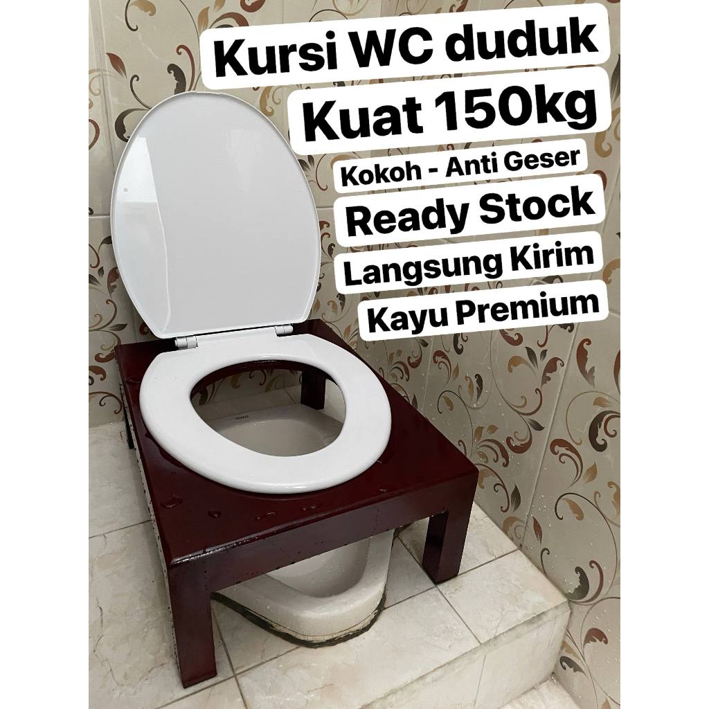 kursi wc kayu /kursi wc jongkok /kursi WC ibu hamil /kursi WC lansiaKursi Lansia Kursi Toilet Stroke