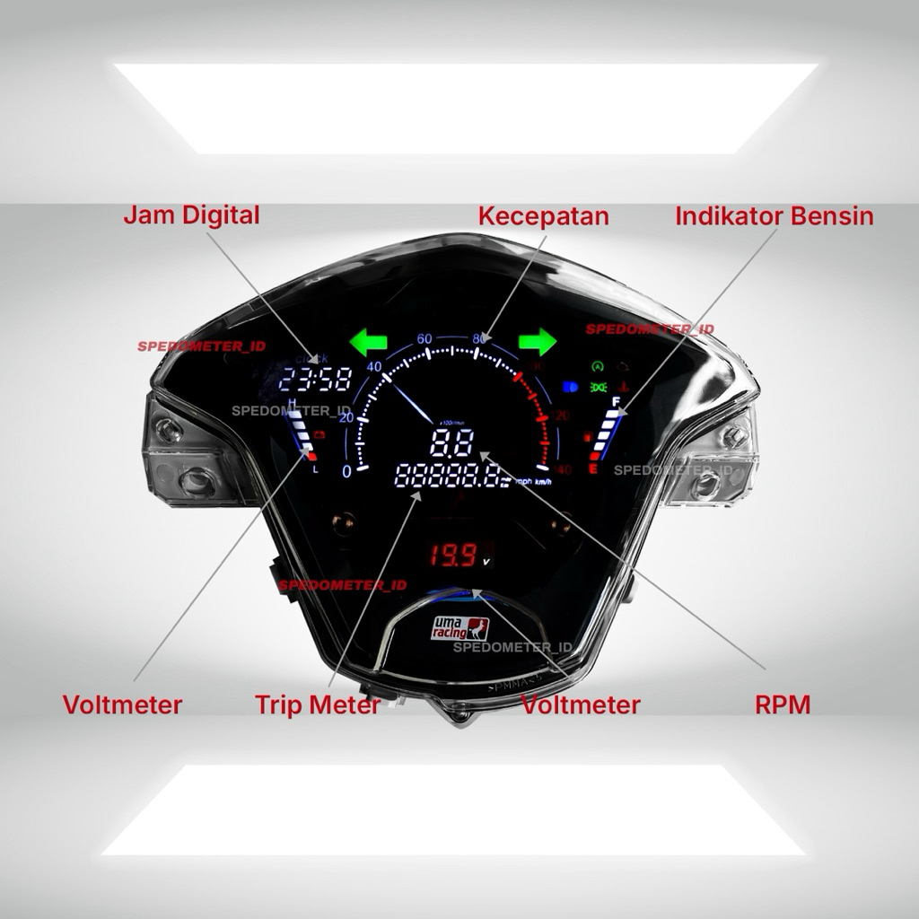 Spedometer Digital Beat Fi / Speedometer Digital Beat Fi Starter Halus Tahun 2015-2016 P&P