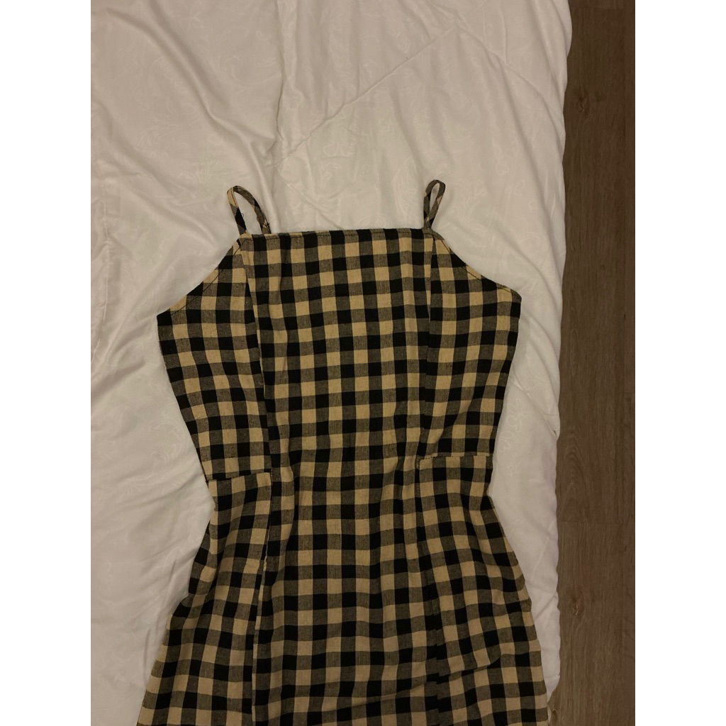 Midi dress motif tartan preloved