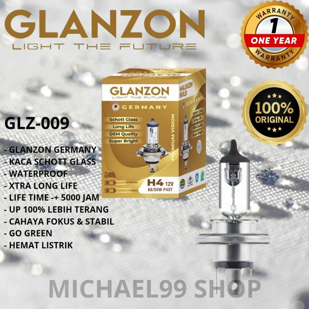 BOHLAM LAMPU HALOGEN MOBIL HONDA HRV - GLANZON GERMANY ORIGINAL OEM GARANSI