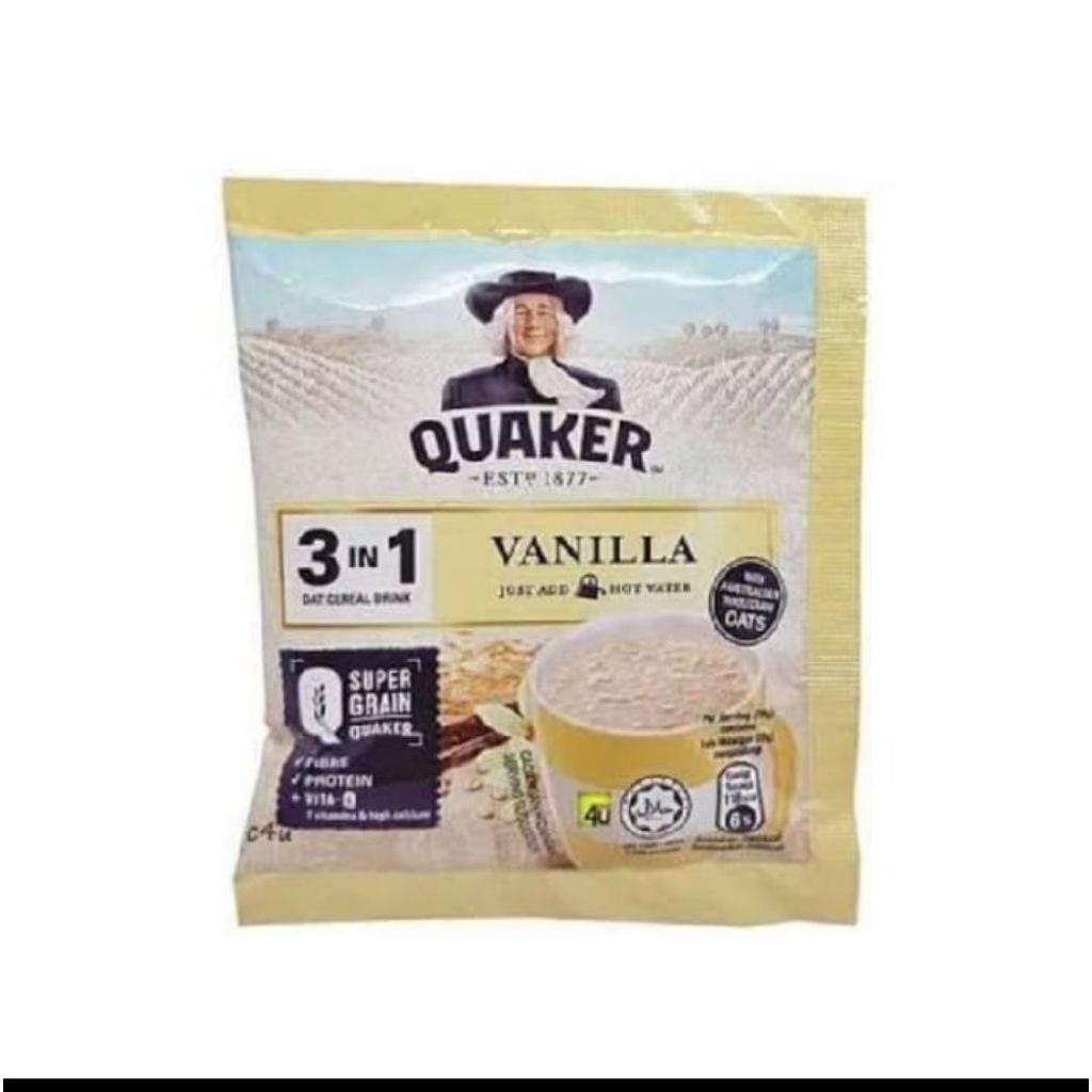 

Quaker minuman sereal oat 3in1 isi 10 pcs@@