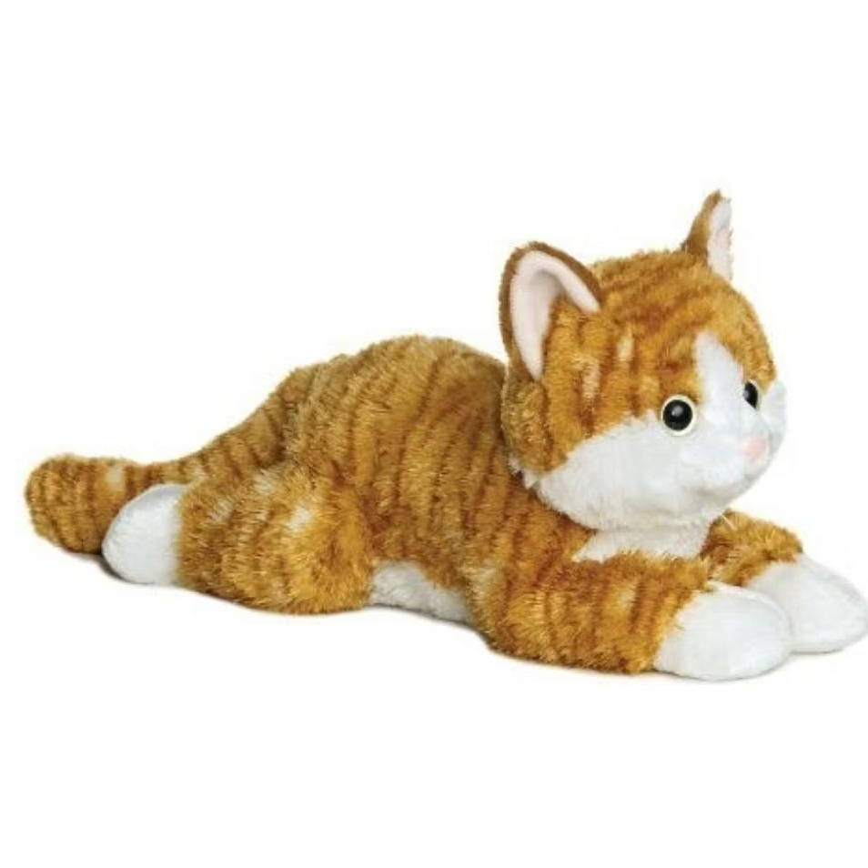 BONEKA KUCING BELANG PERSIA ANGGORA SIZE L KUNING ABU KARAKTER BINATANG EDUKASI ANAK BAHAN PREMIUM H