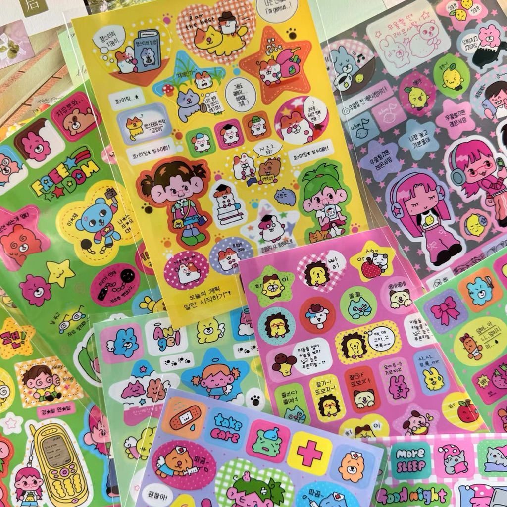 

sticker deco girl matte dekorasi journal readystock B2360