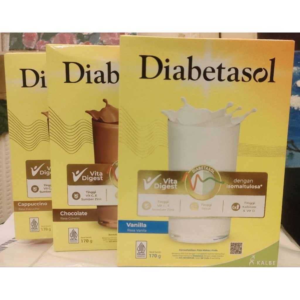 

SUSU DIABETASOL 170GR RASA VANILA/COKELAT/CAPUCINO / SUSU DIABETES