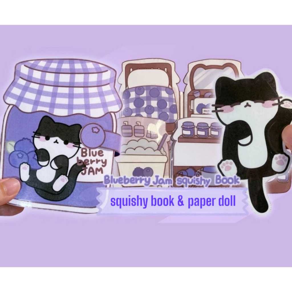[laminasi] Squishy book Blueberry  Jam/ Paper doll book Blueberry jam/ Quite Book