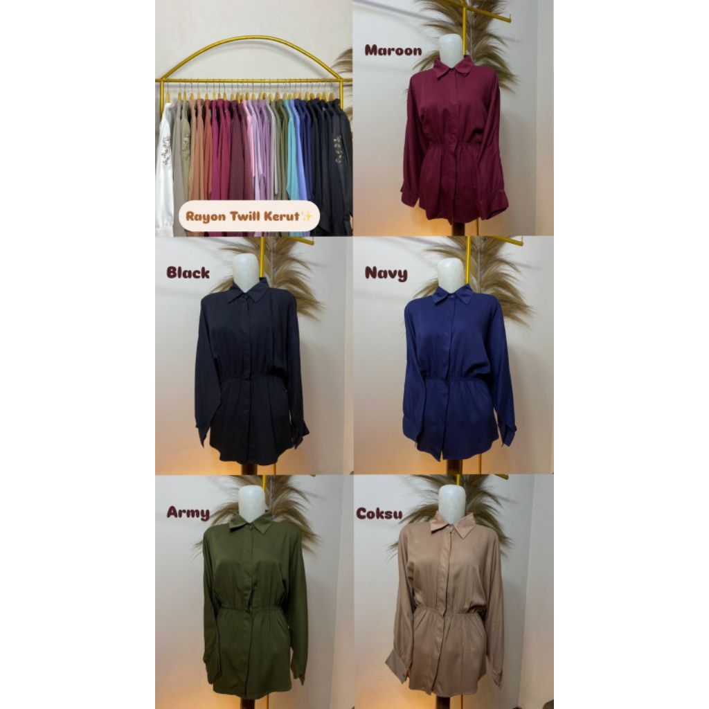 AIKO SHIRT BLOUSE/KEMEJA KERUT WANITA/ AIKO SHIRT BLOUSE / KEMEJA PREMIUM 2025