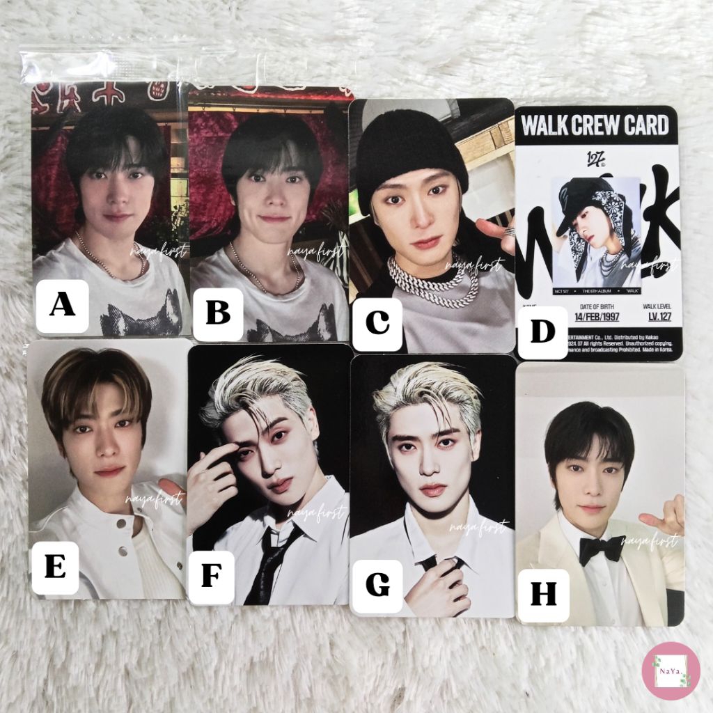 Photocard Official Jaehyun Mute, J, Secret Invitation, Walk, Ayyo, Season's Greetings