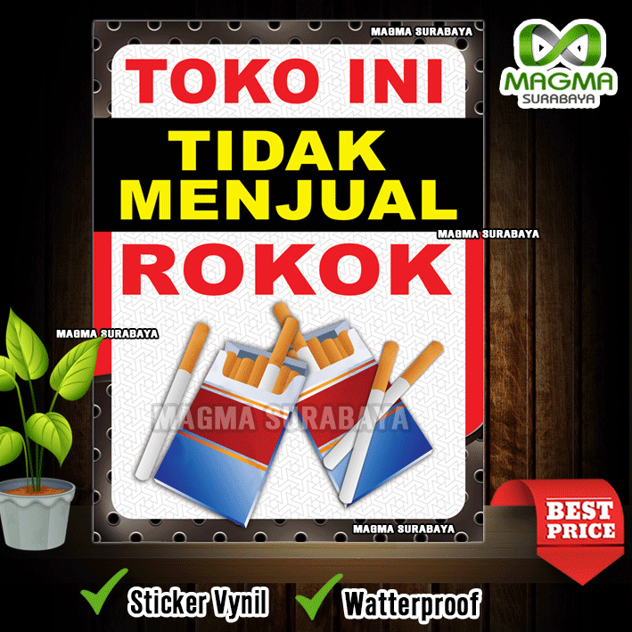 

Stiker Toko Ini TIDAK Menjual Rokok
