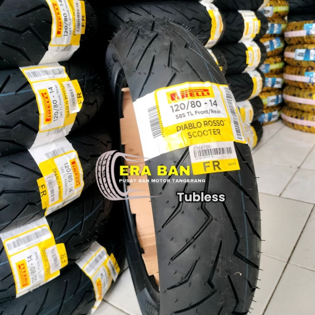 Ban Pirelli Diablo Rosso Scooter 120/80-14 Untuk Ban Depan atau Belakang Vario Pcx Aerox dll
