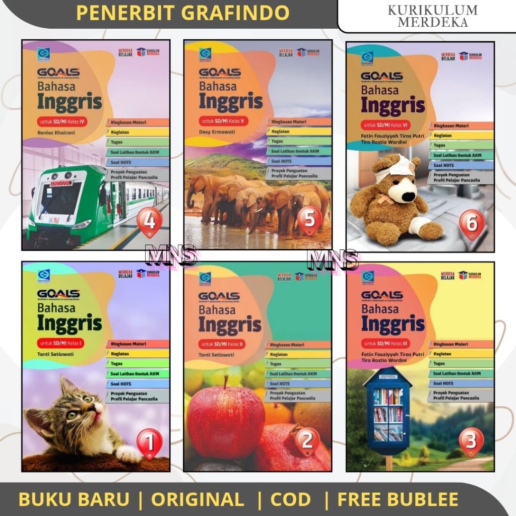 Buku Soal Goals Bahasa Inggris SD Kelas 1 2 3 4 5 6 K Merdeka  Grafindo