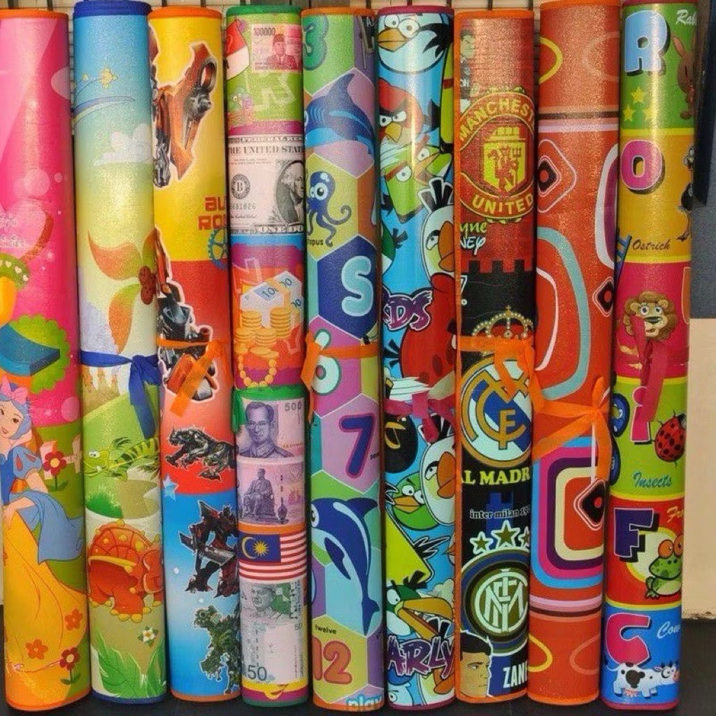 TIKAR GAMBAR PLASTIK SPON EVA KARAKTER 120x120 TEBAL/KARPET SPONS KARAKTER[LM]