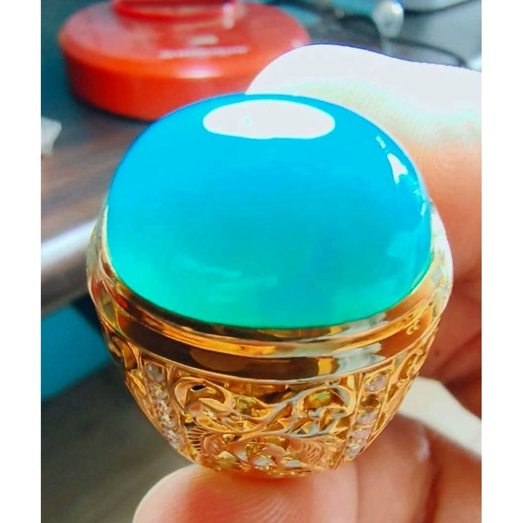 Bacan doko gulau coklat HQ ring perak tempahan