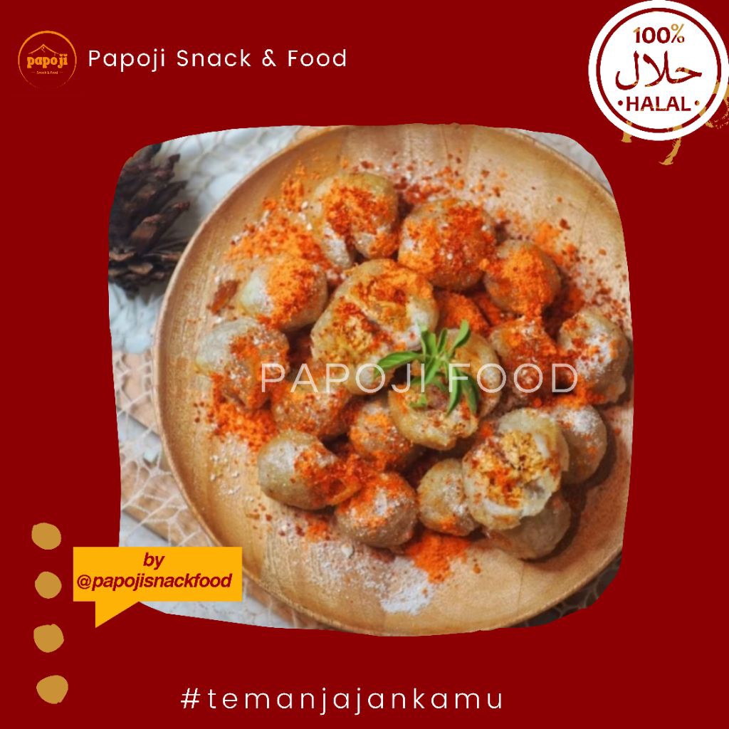 

Cimol Isi Ayam Suwir Pedas Isi 12 + Extra 3 Bumbu Tabur Anti Meledak