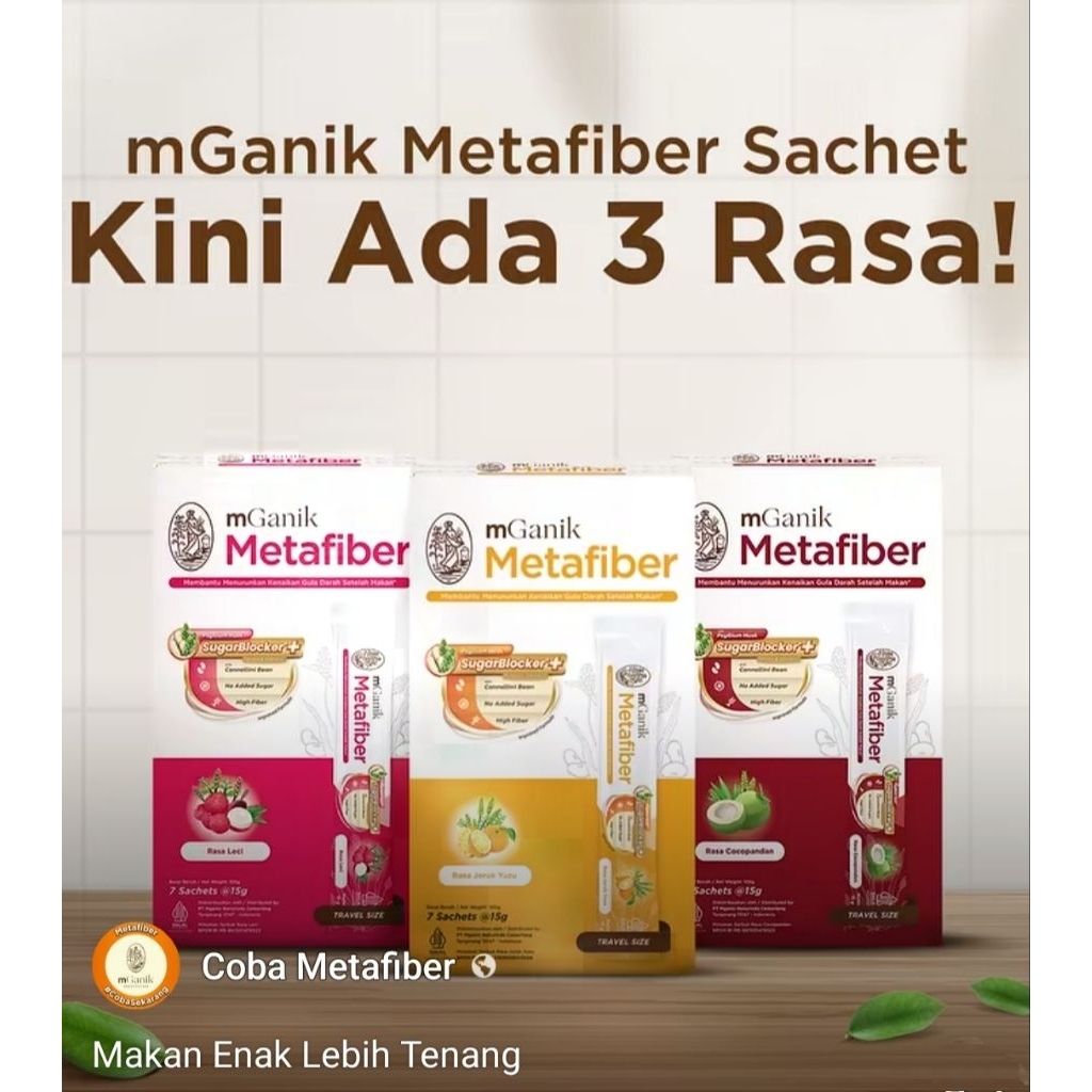 MGANIK METAFIBER PENURUN DIABETES KEMASAN SACHET - ORIGINAL