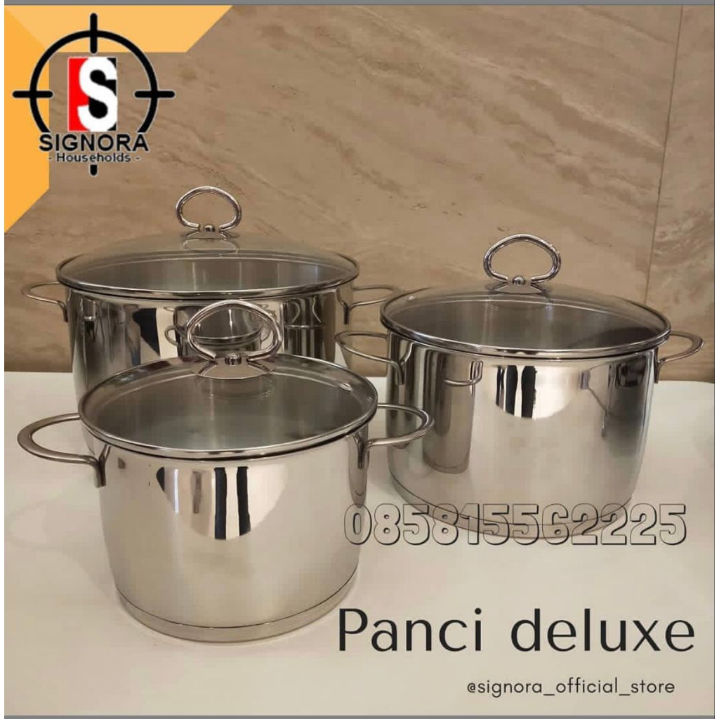 Panci Deluxe / Signora Panci Stainless Panci Set Stainless Steel Berhadiah Langsung