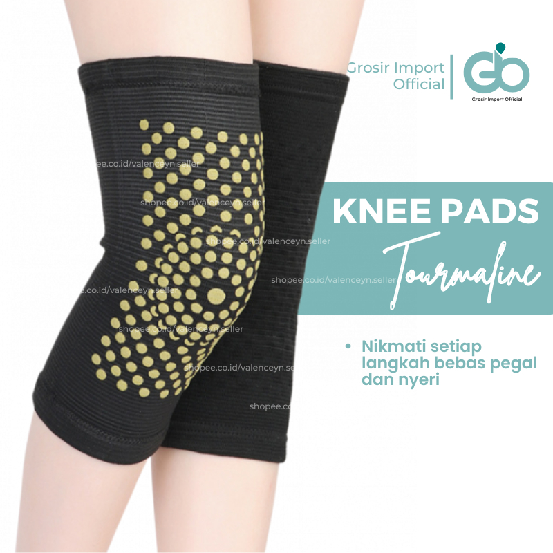 Deker Lutut Kaki Volly Dekker Terapi Kesehatan Penyangga Lutut Tourmaline Magnetik Penghilang Nyeri 