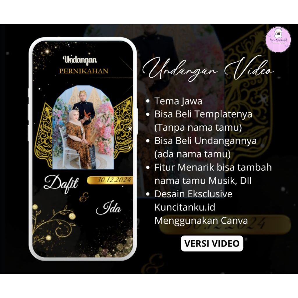 DESAIN TEMPLATE UNDANGAN VIDEO TEMA JAWA