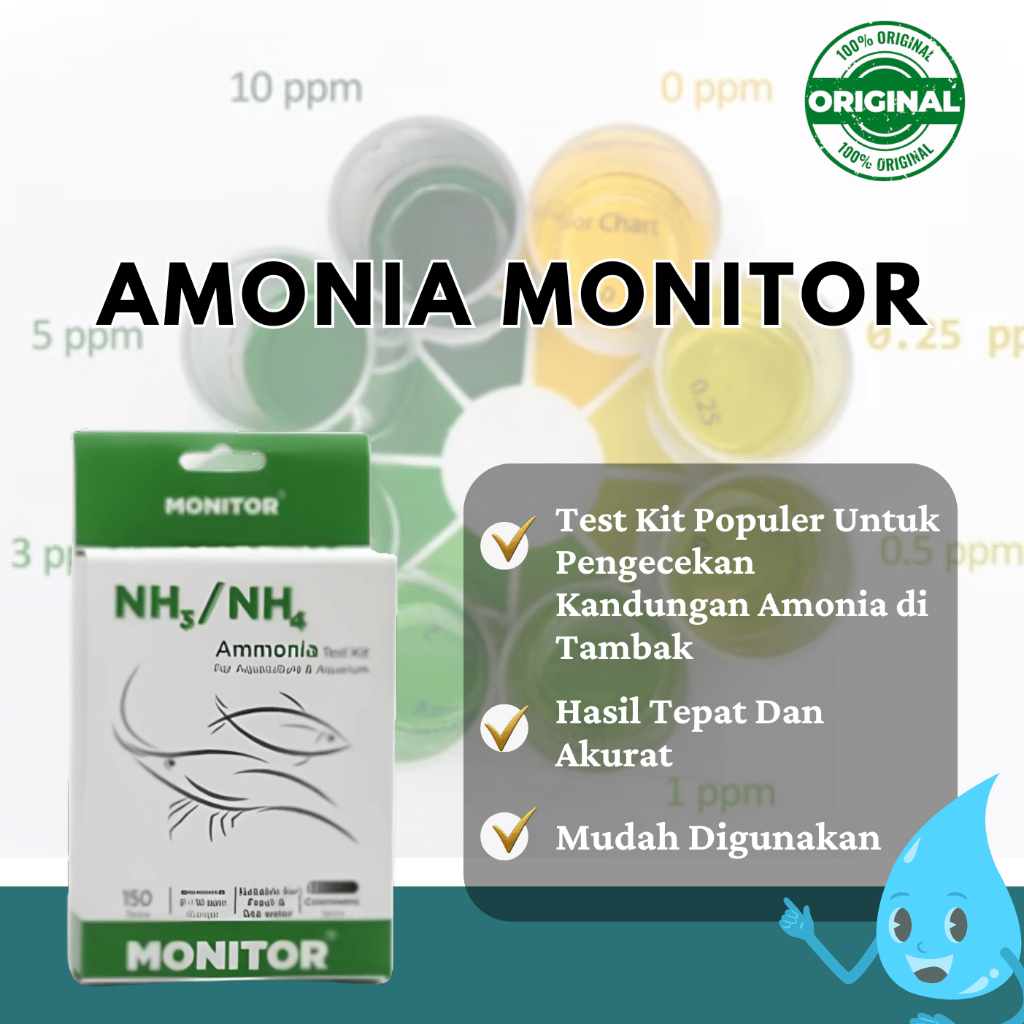 Test Kit Monitor Amonia – Pengukur Kadar Amonia untuk Air Akuarium dan Tambak Budidaya