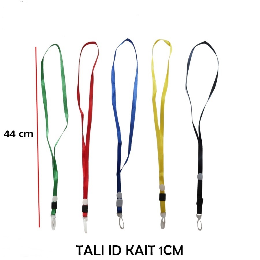 

Kalung Tali Name Tag ID Card Lanyard Seminar Id Nama Tali Kait Plastik 1 Cm Warna