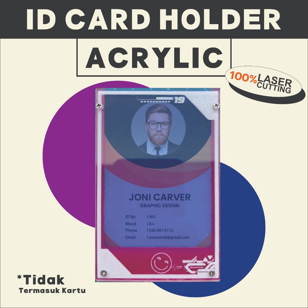 

Id Card Holder Akrilik Laser Cutting