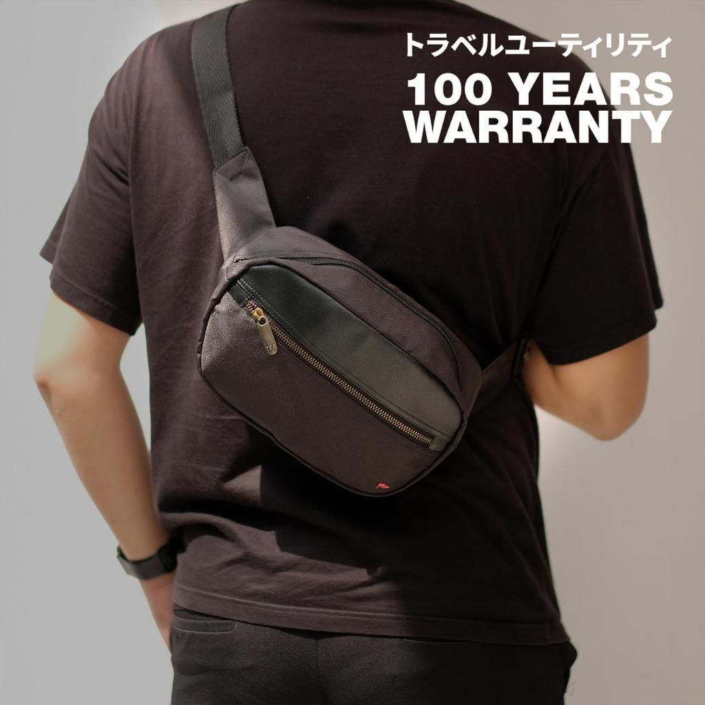 WAIST BAG TAS SELEMPANG TFG MARCIANO 411 BLACK | LIFETIME WARRANTY | TAS SELEMPANG ANTI AIR