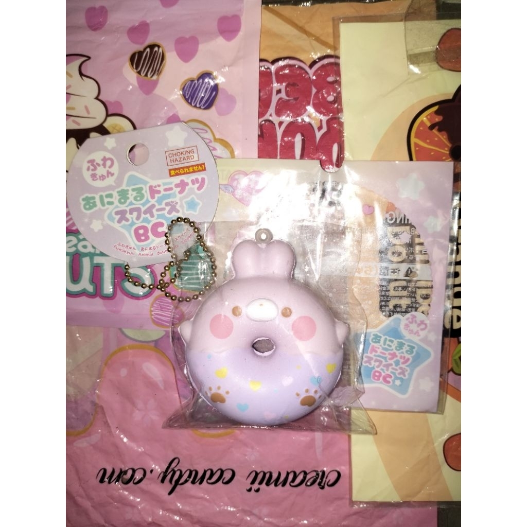 squishy licensed tag fuwakyun animal donut