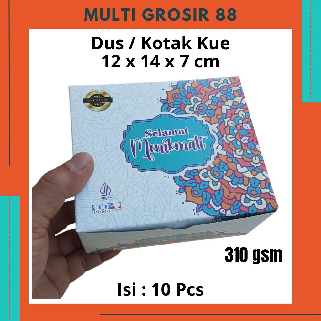 MG88 Kotak 12 x 12 12 x 14 Dus Box Snack Kue 12x12 12x14 Motif isi 10 Lembar