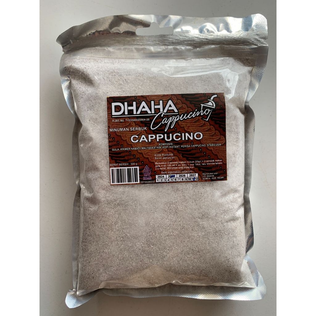 

Bubuk Cappucino Dhaha 500gr - Bubuk Minuman berkualitas All Varian bubuk Dhaha