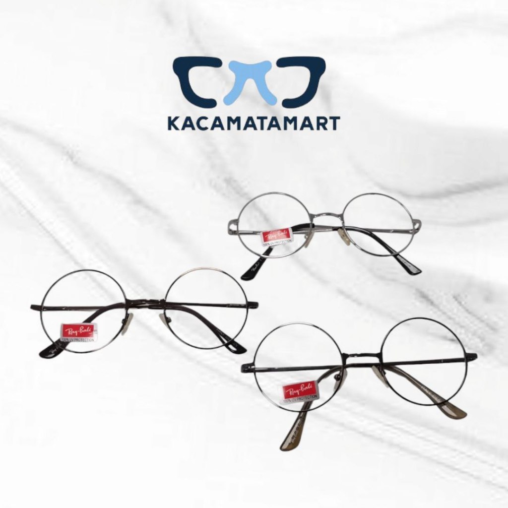 Frame Kacamata Clear Korea Bundar Metal Bulat Style Korean Idol size Anak hingga Remaja - LJ228T