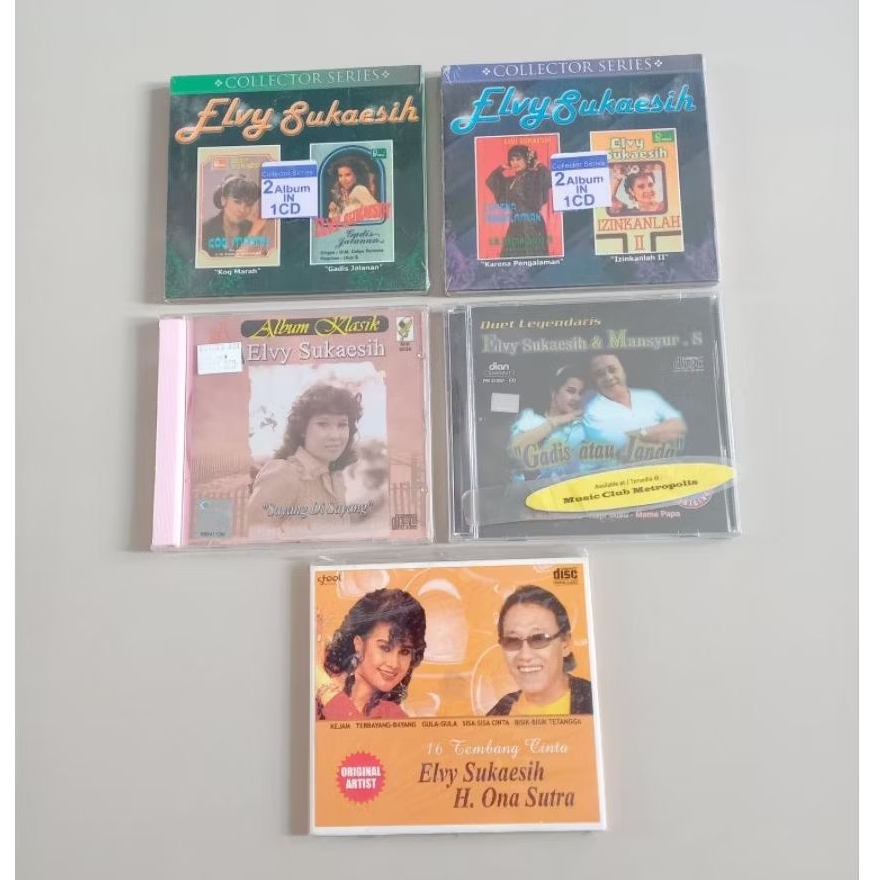 CD ELVY SUKAESIH - KARENA PENGALAMAN + IZINKANLAH II / KOQ MARAH + GADIS JALANAN/ ELVY & MANSYUR S/ 