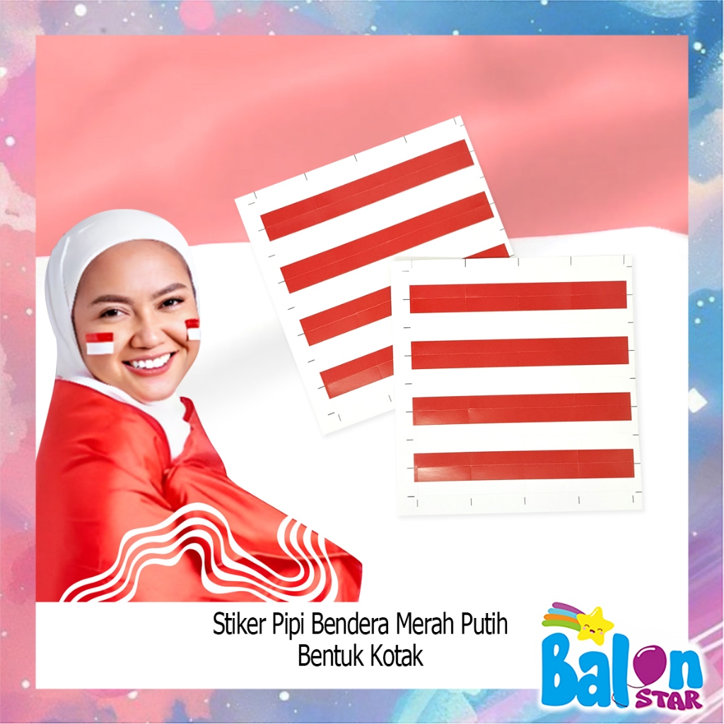 

Murah!! Sticker Pipi Indonesia, stiker merah putih indonesia, stiker HUT RI, kemerdekaan