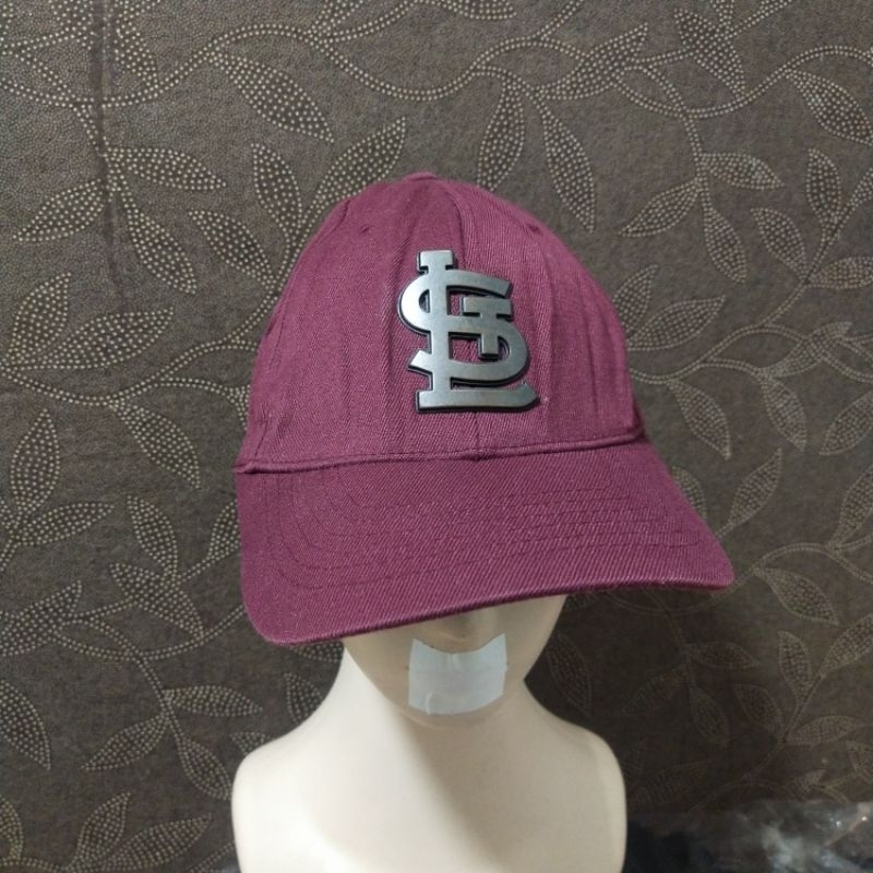 Topi MLB LS logo besi maron bekas second branded preloved original