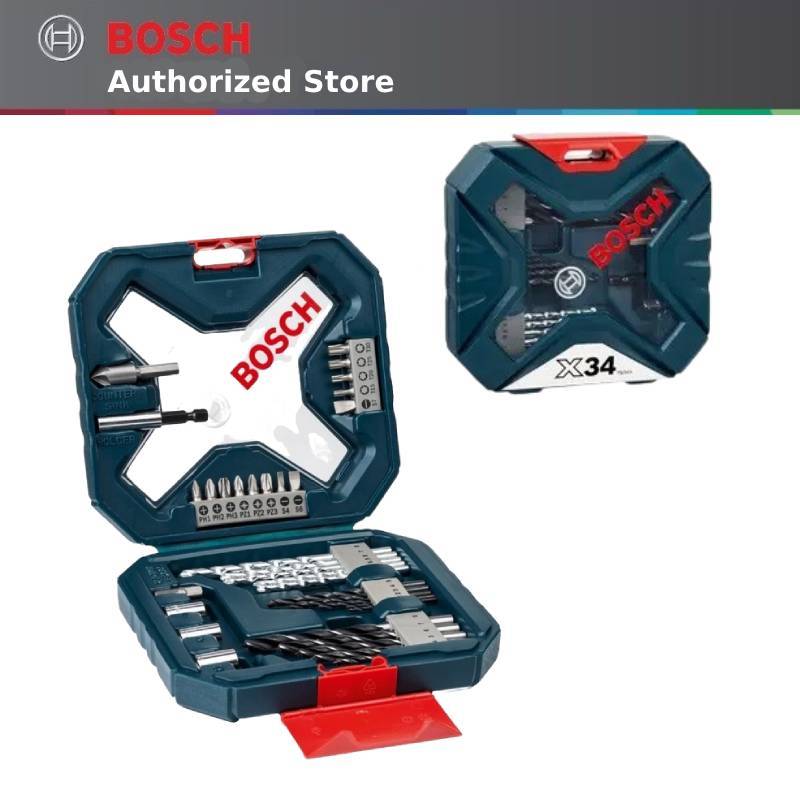 BOSCH 34-piece X-Line Classic Drill & Screwdriver Bit Set / Mata Bor Dan Mata Obeng Set