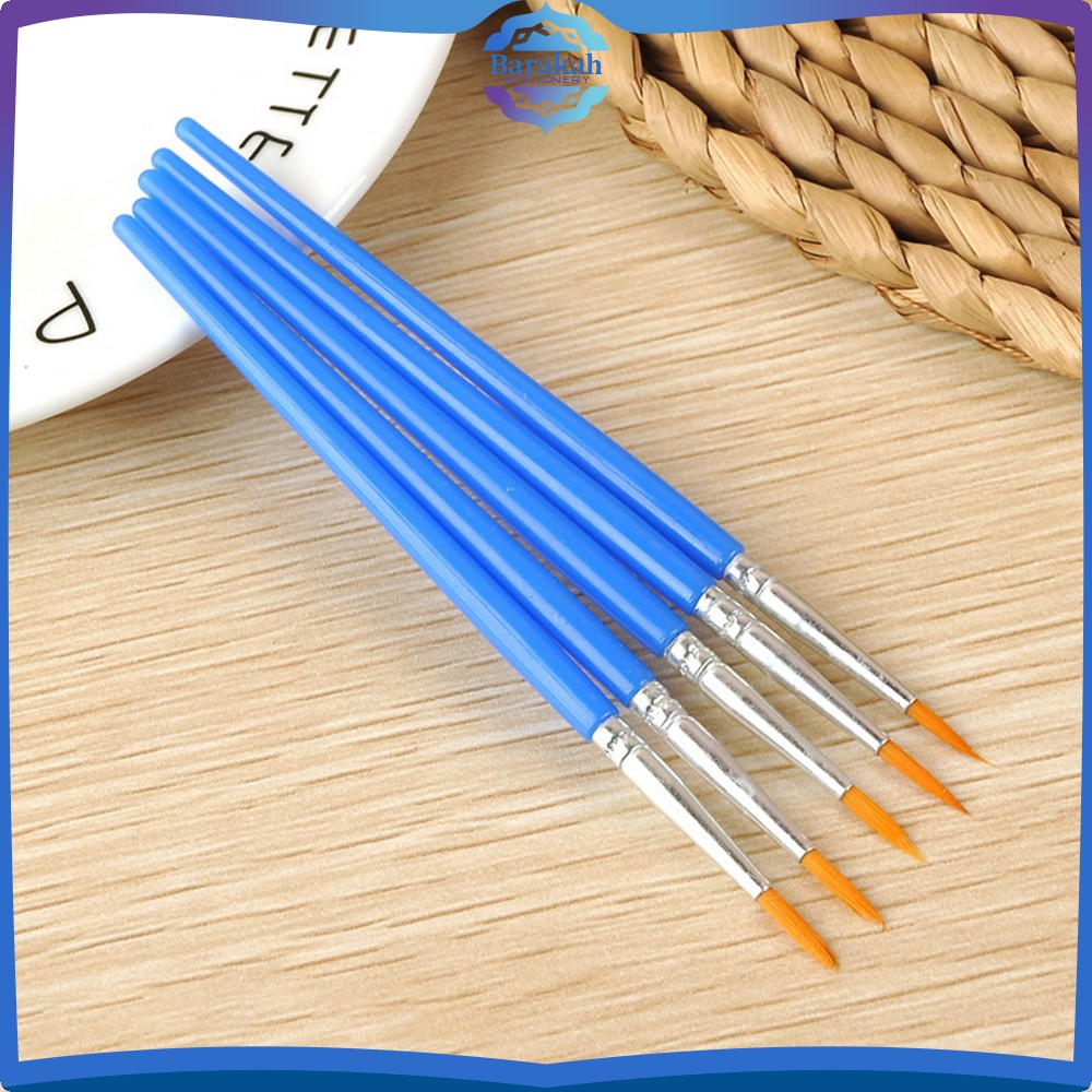 

Paint Brush Nilon Ujung Pointed dan Flat / Kuas Lukis Lancip Datar Art / Brush Cat Minyak Akrilik Barakah Stationery A98