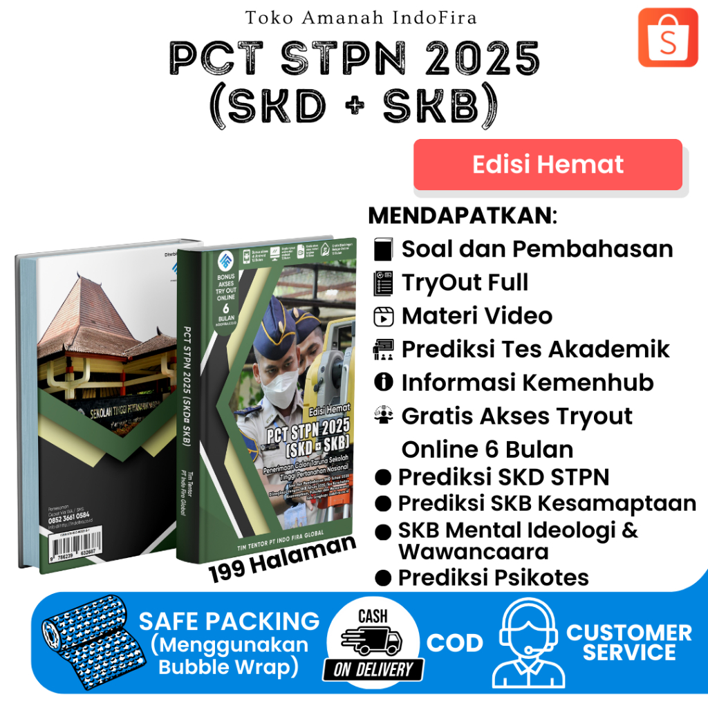 Terbaru Buku PCT STPN 2025 SKD + SKB (Edisi Hemat + Free E-Learning) Sesuai Kisi" Terbaru STPN 2025