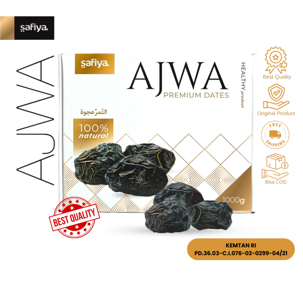 

Safiya Kurma Ajwa 1 Kg Kurma Nabi Original Dates