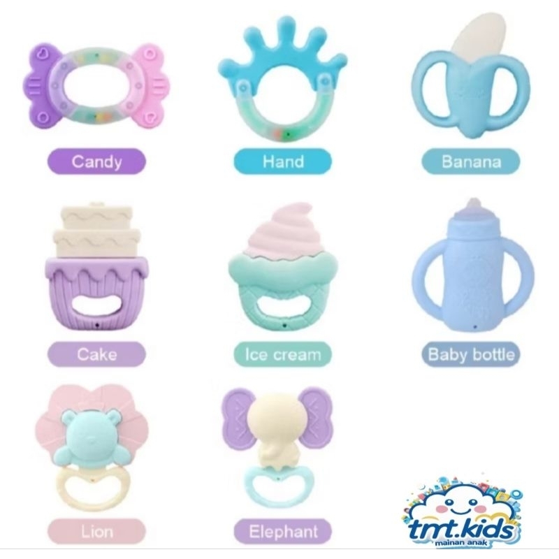 Tmtkids - Mainan Teether Bayi BFA Free Mainan Gigitan Bayi 0-6 tahun