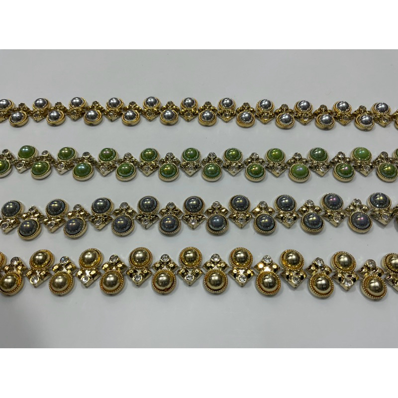 aplikasi Mata meteran boba baju kebaya/bridesmaid/pengantin/diamond (harga Per 100cm/50cm)