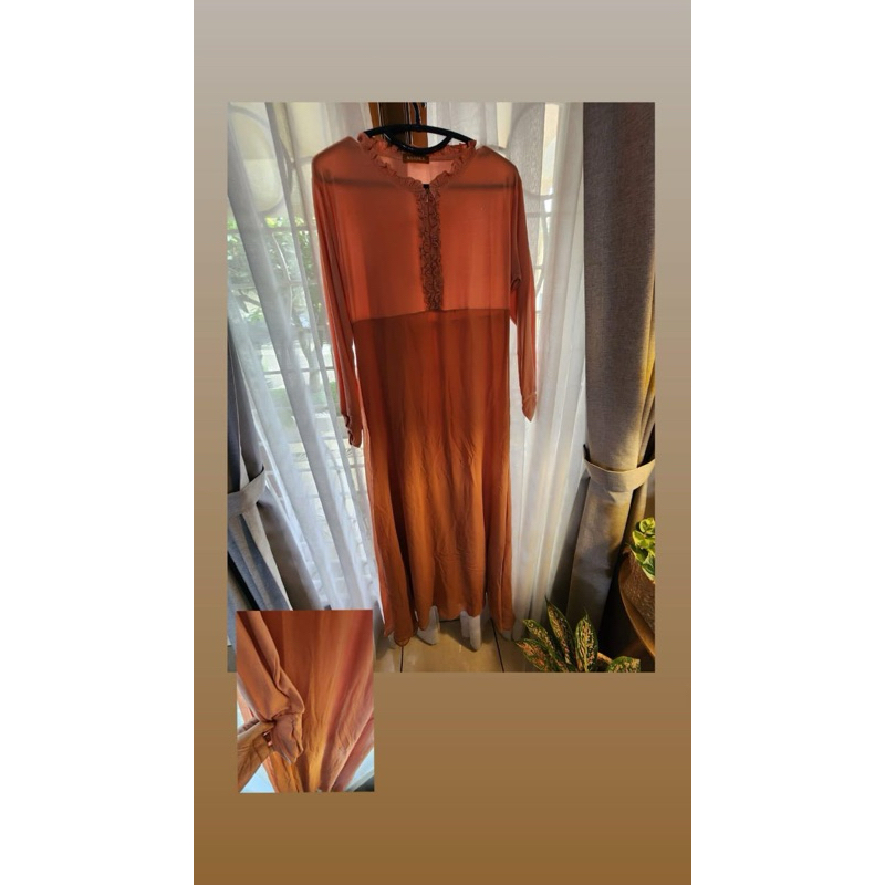preloved dress nisabila peach