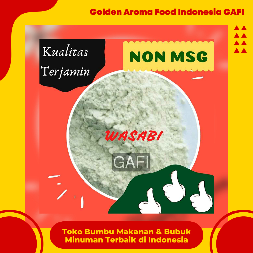 

Bumbu Tabur NON MSG Wasabi 1 Kg Enak Murah Bubuk Tabur Rasa Wasabi Halal NO MSG