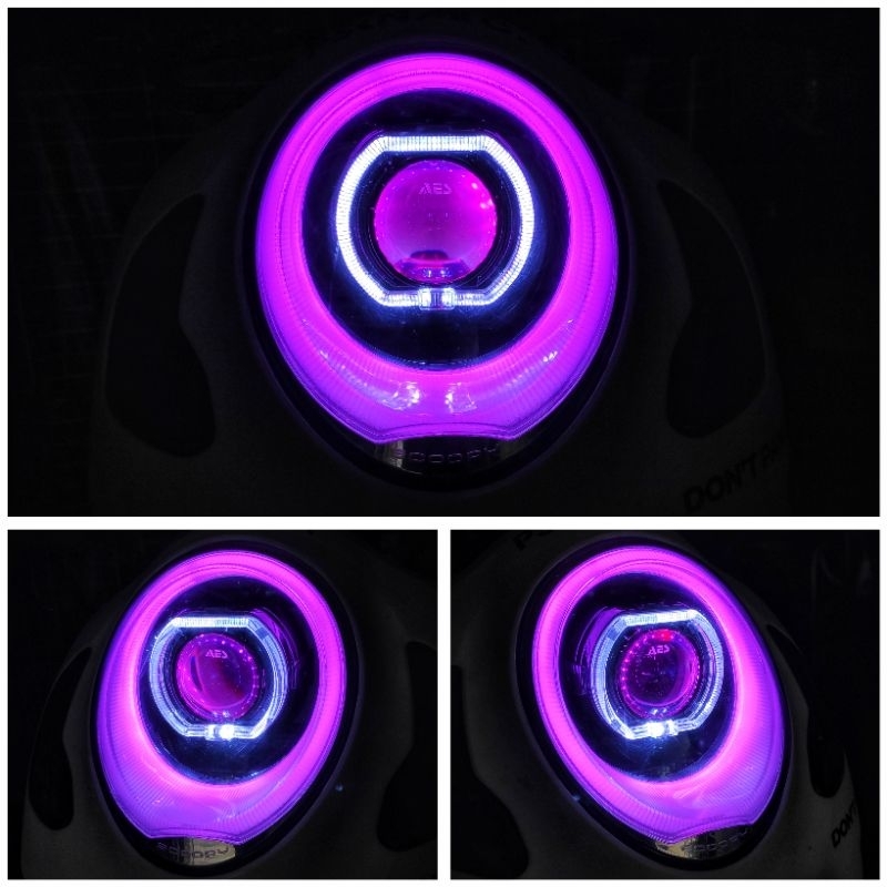 HEADLAMP SET LAMPU DEPAN SET LAMPU ALIS LED DRL CUSTOM BILED AES EXPERIENCE V2 HONDA NEW SCOOPY