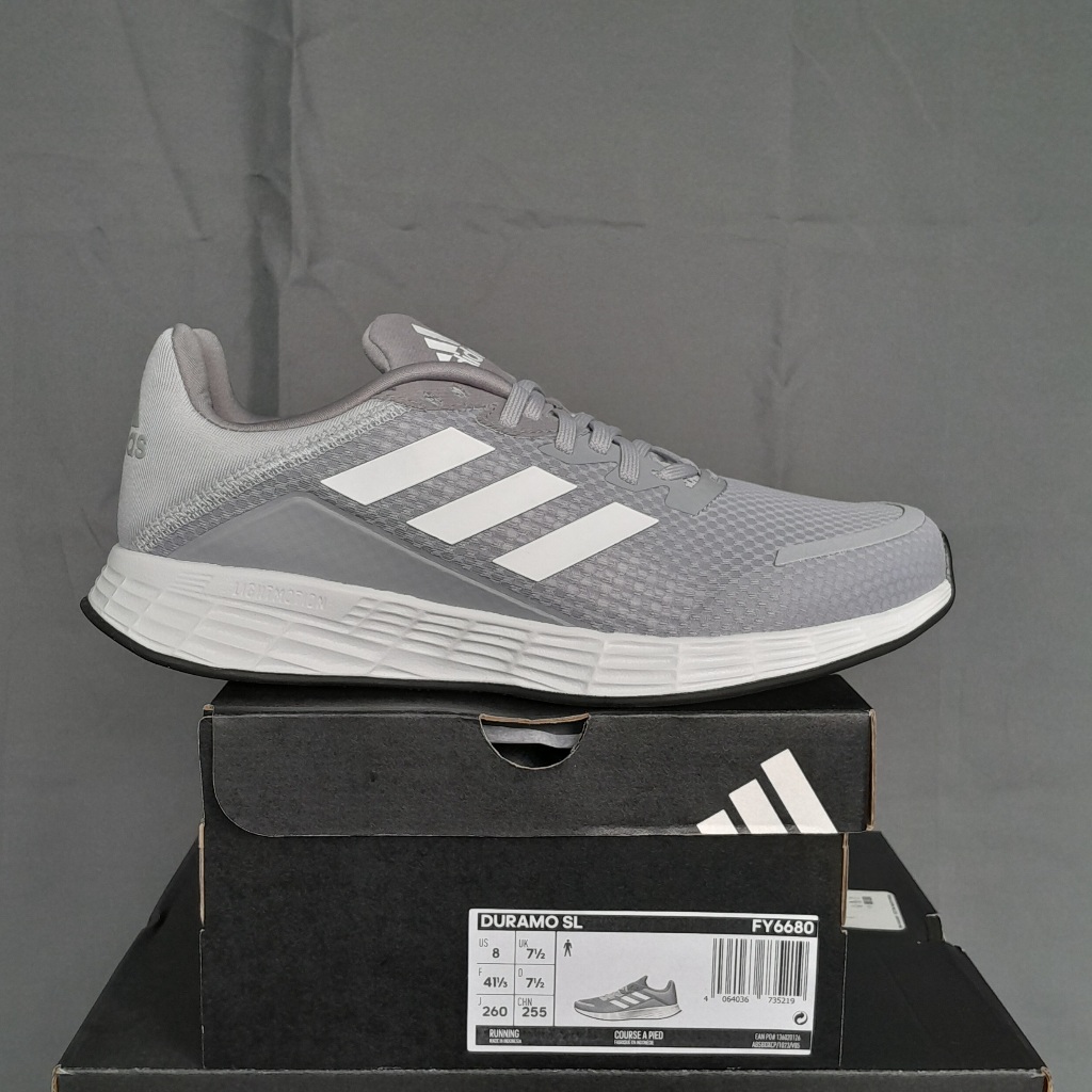 Sepatu Lari Adidas Duramo SL Grey Running Pria