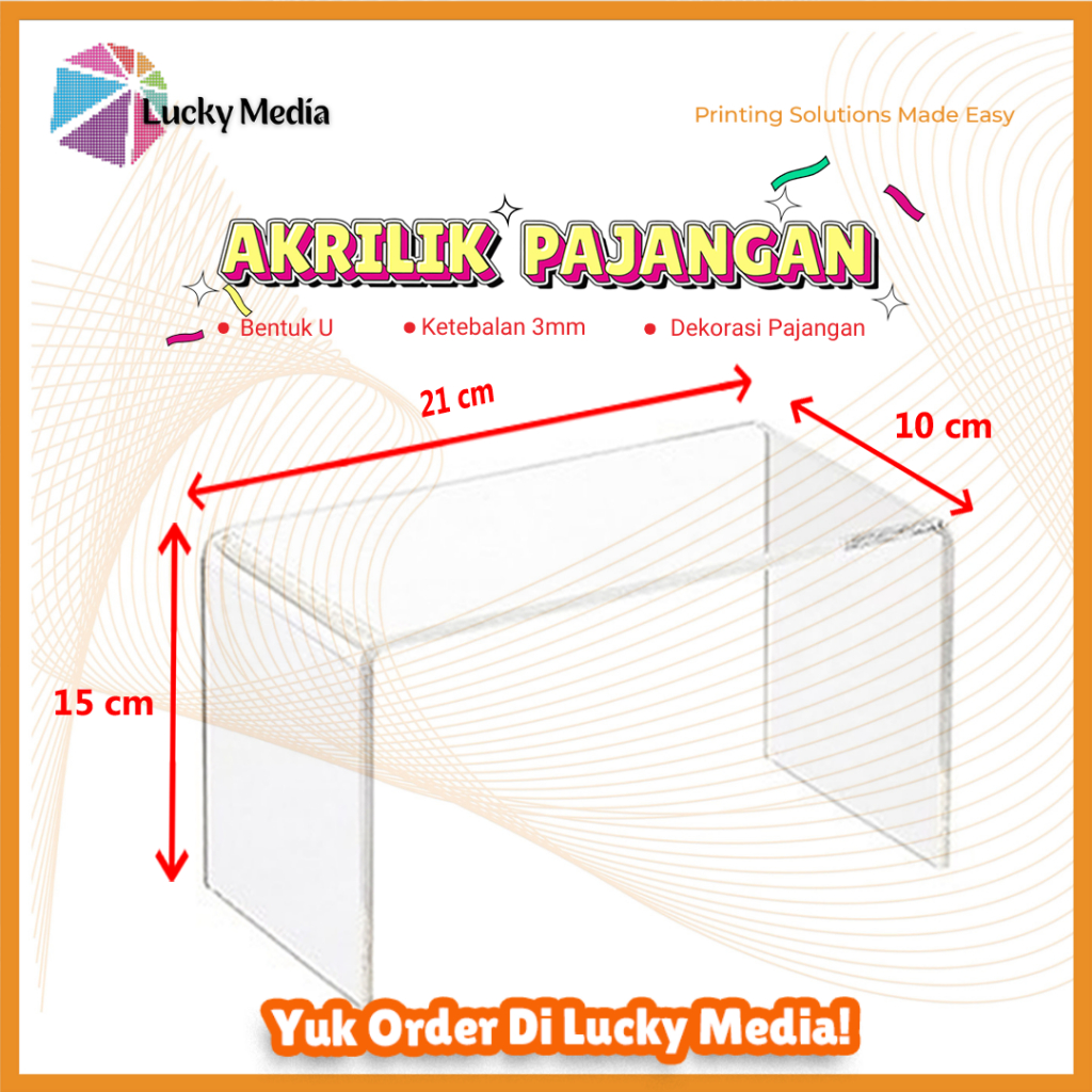 

Akrilik Tempat Pajangan 21x10x15 cm High Acrylic Stage Action Figure Balok U Stand Display Dudukan