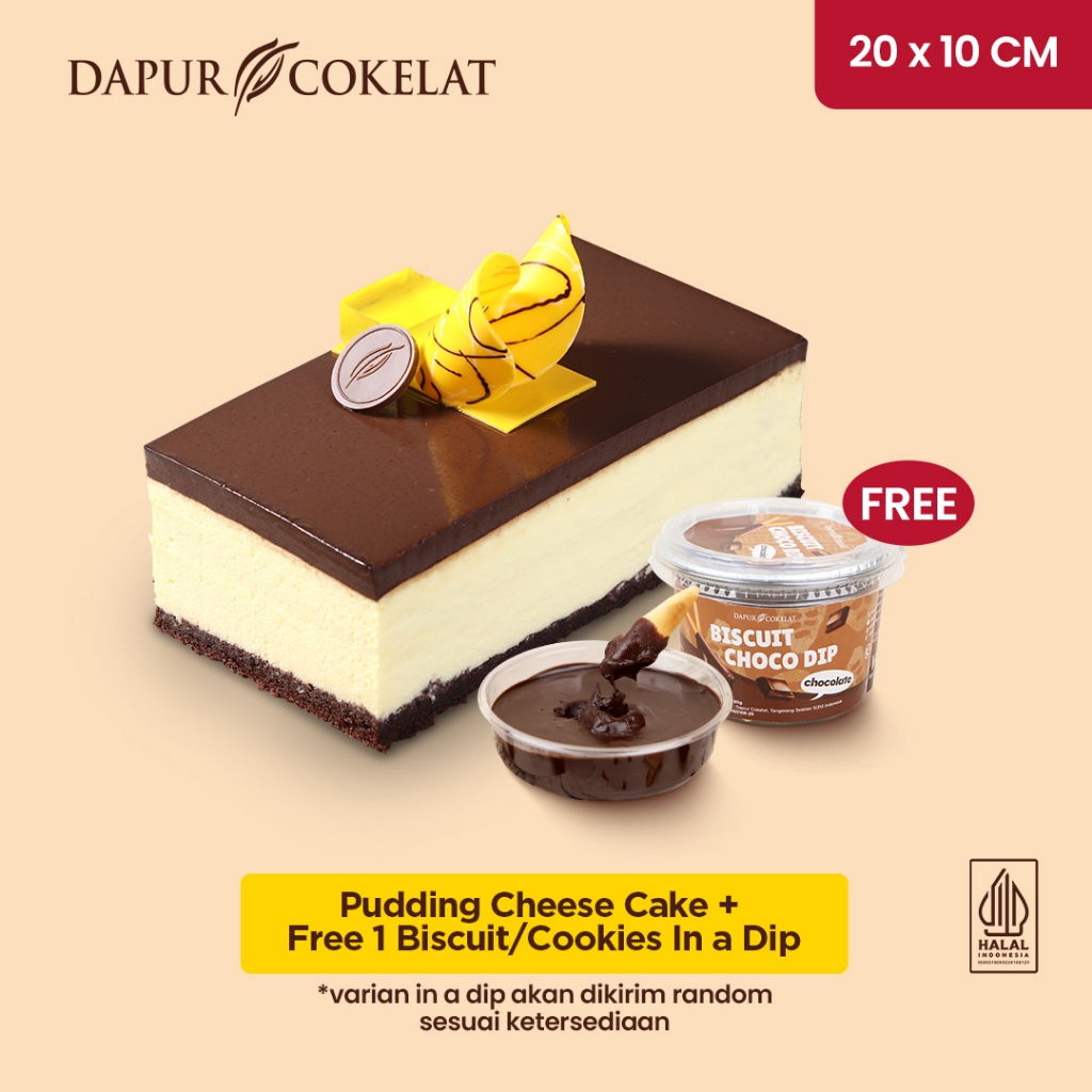 

DAPUR COKELAT - Puding Cheese Cake 20x10 cm + Free Choco Dip Series