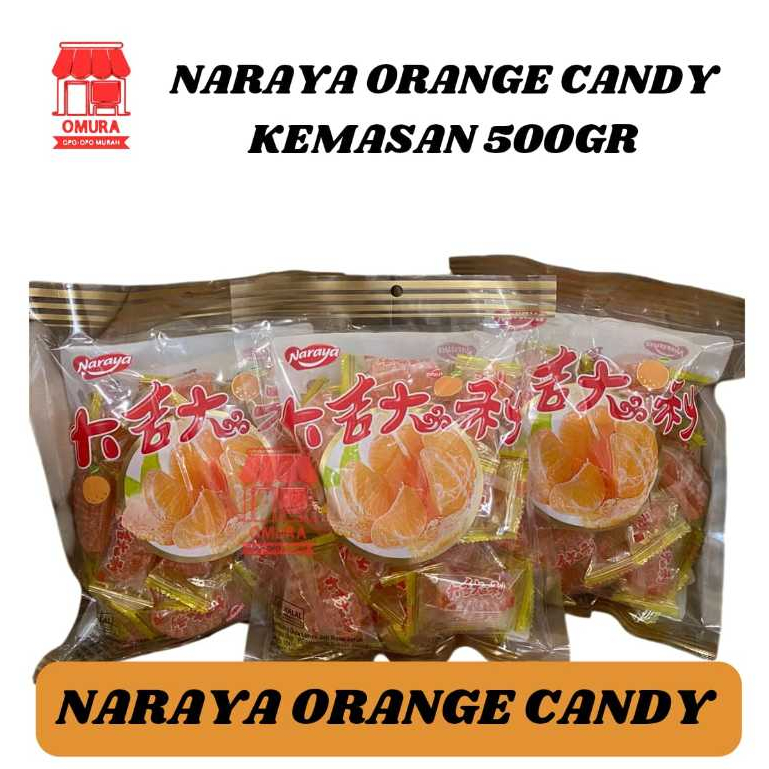 

NARAYA JELLY ORANGE CANDY 500GR/PERMEN JELLY RASA MANISAN JERUK/KEMBANG GULA LUNAK JELLY RASA JERUK